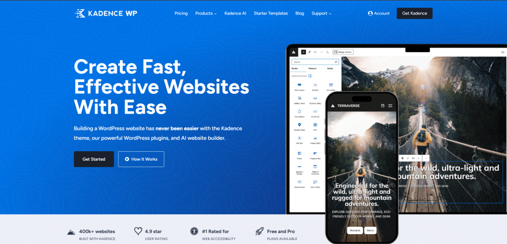 Kadence single product starter theme review