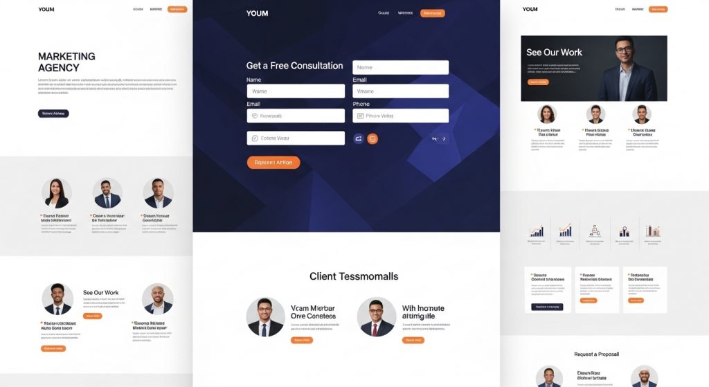 Conversion optimized agency template layout