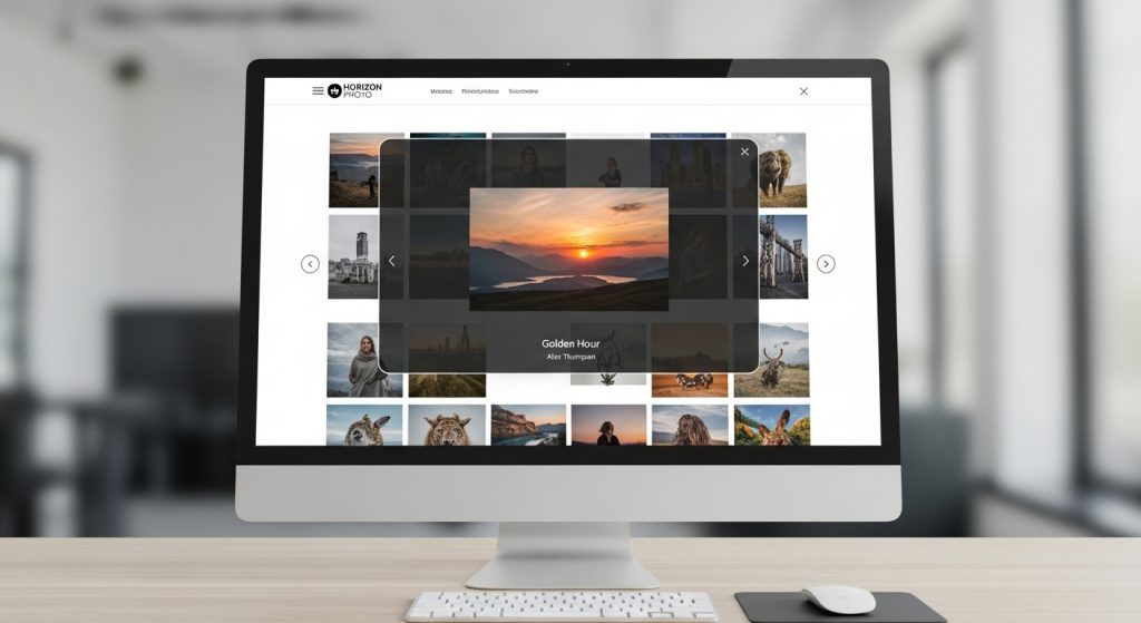 Photography portfolio website template