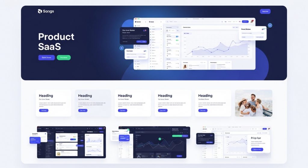 Product-focused SaaS website template