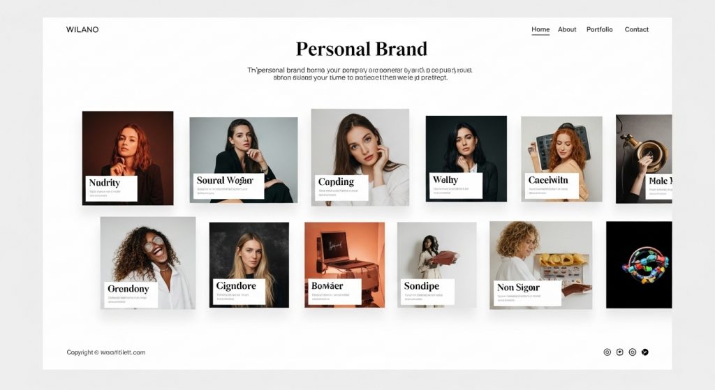 Personal brand portfolio template