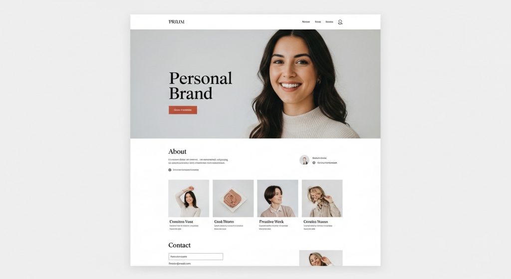 Minimal personal brand website template