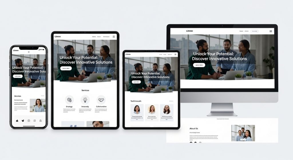 Mobile-friendly website template