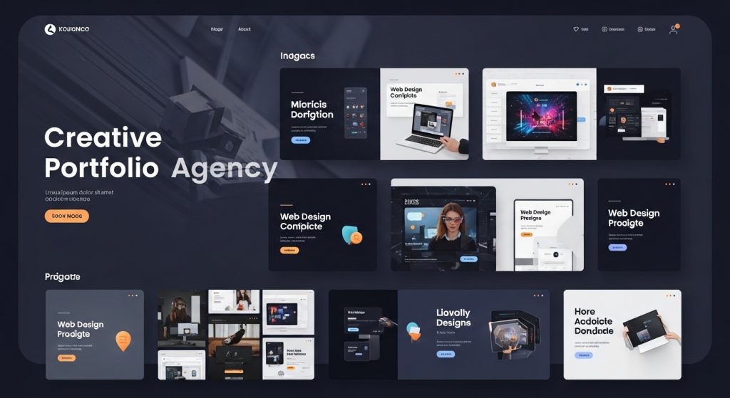 Portfolio focused agency template design