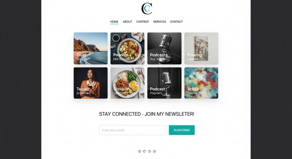 Creator personal brand template design