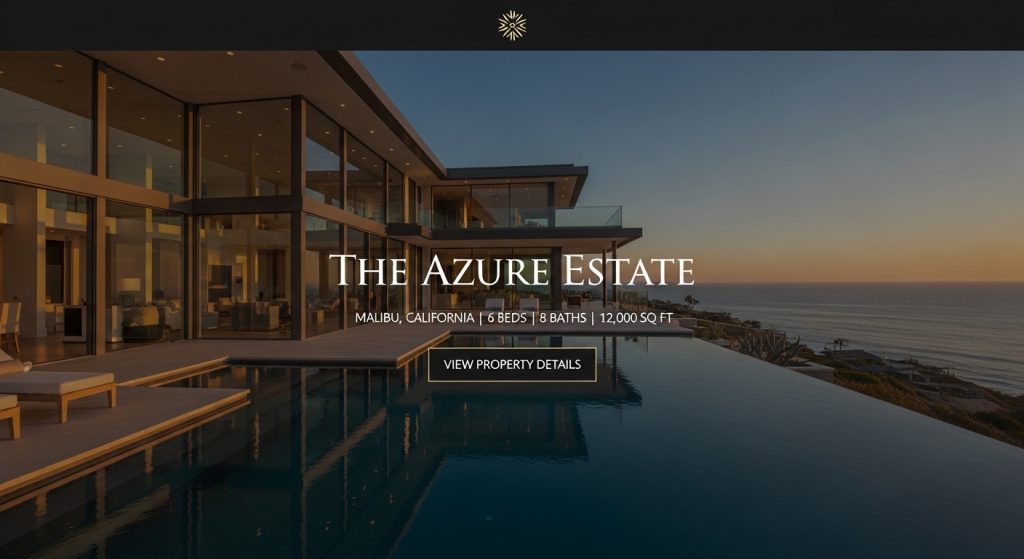 Luxury real estate website template design