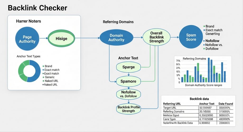 Backlink checker metrics example