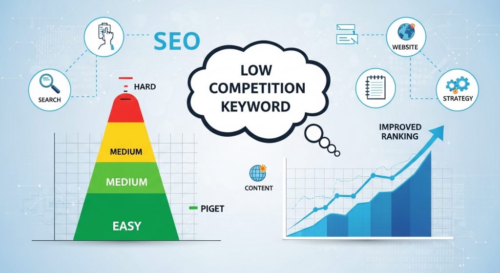 Low competition keyword ranking chart