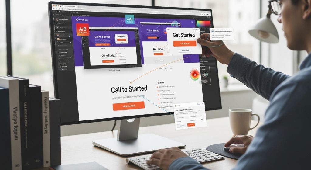Customize startup landing page template for conversions