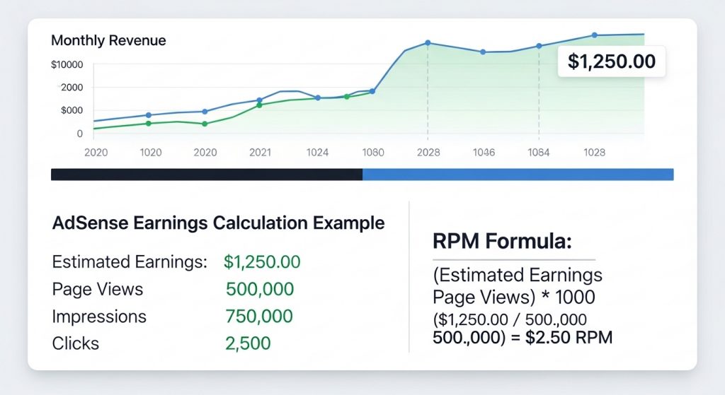 AdSense revenue estimation chart