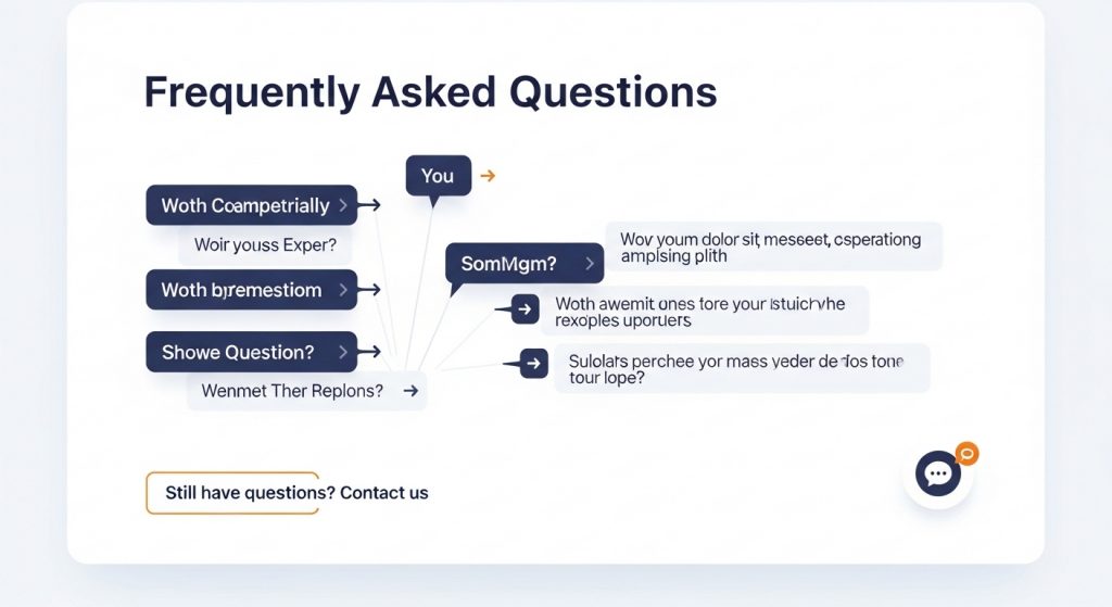 Startup landing page FAQ illustration