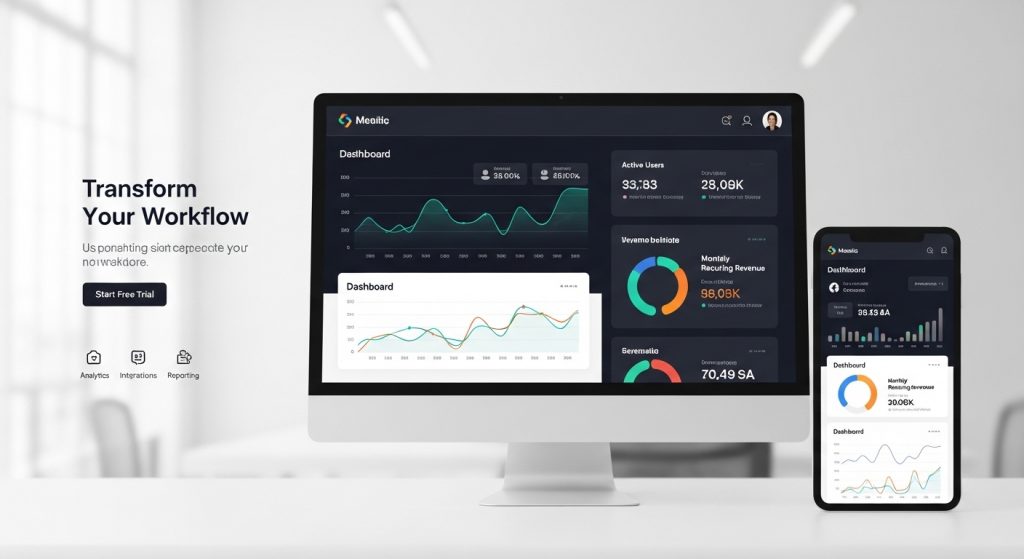 Premium startup landing page template