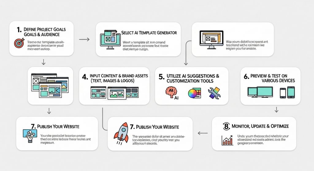 AI website template creation workflow