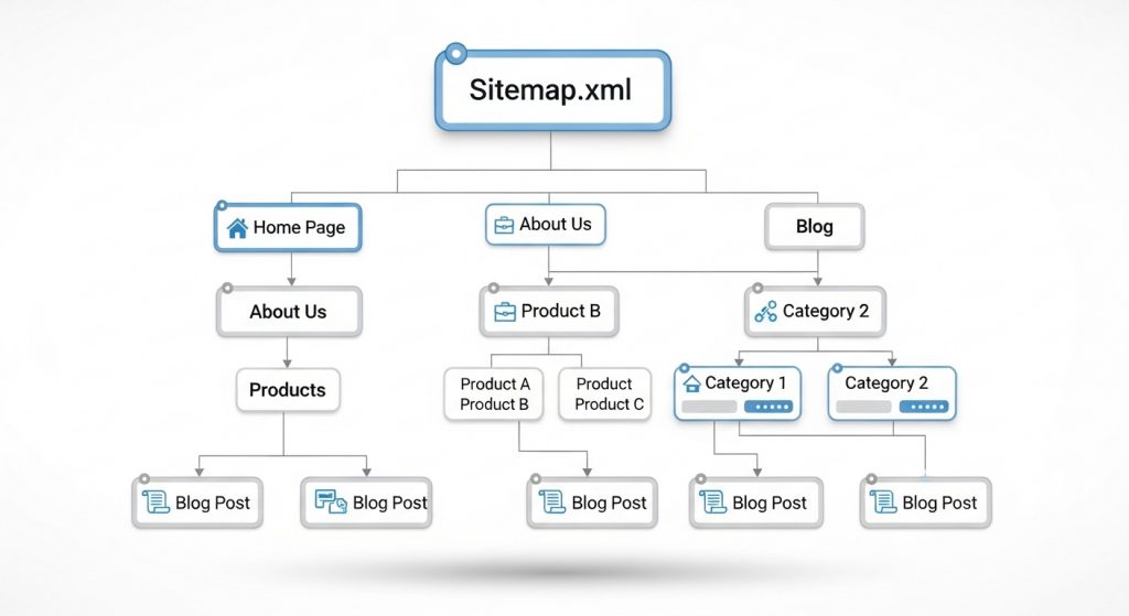 XML sitemap structure