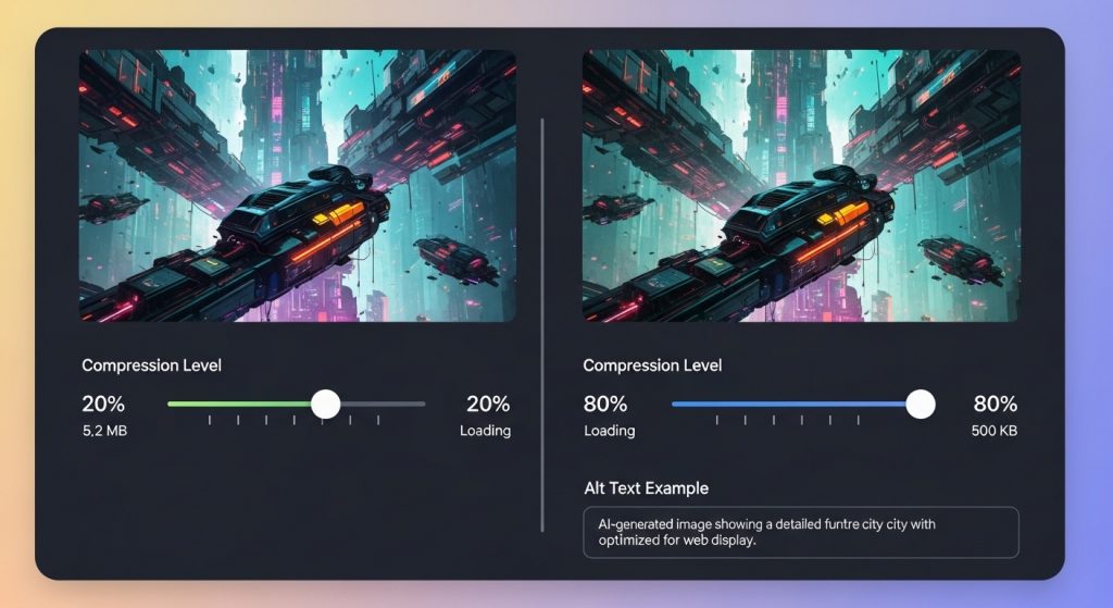 Optimizing AI template images for SEO