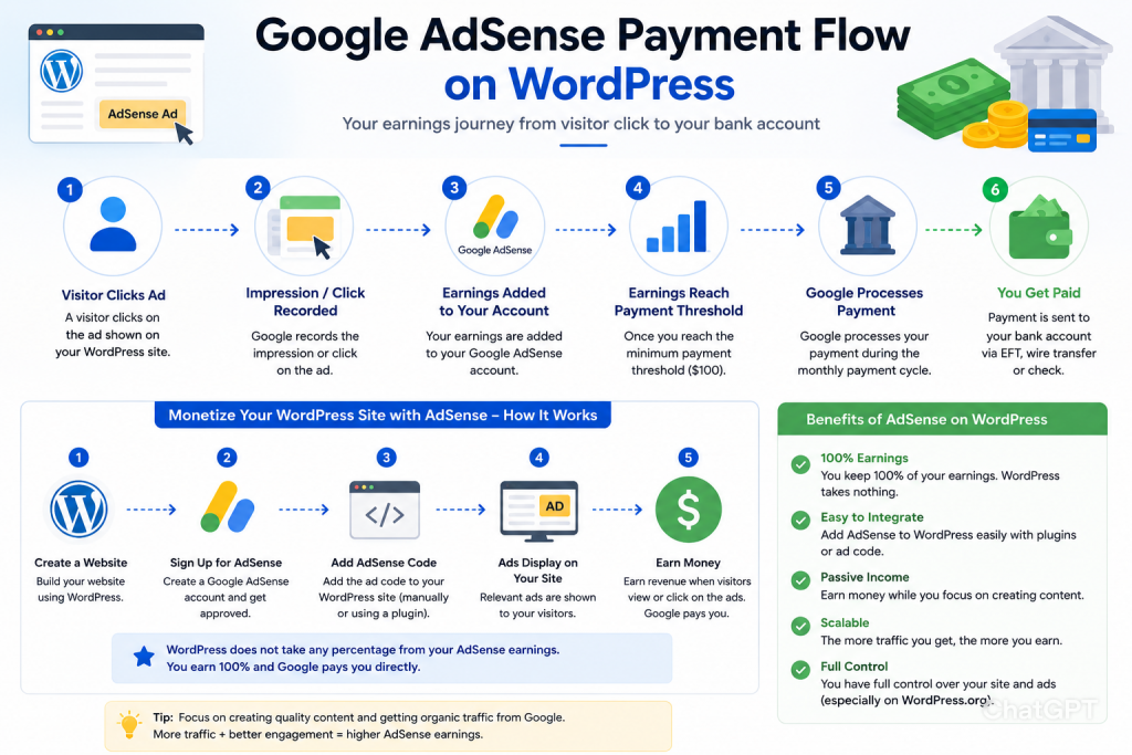  AdSense revenue on WordPress